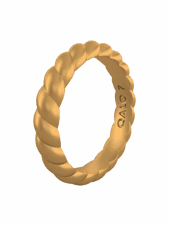 Women's Metallic Twist Stackable Silicone Ring